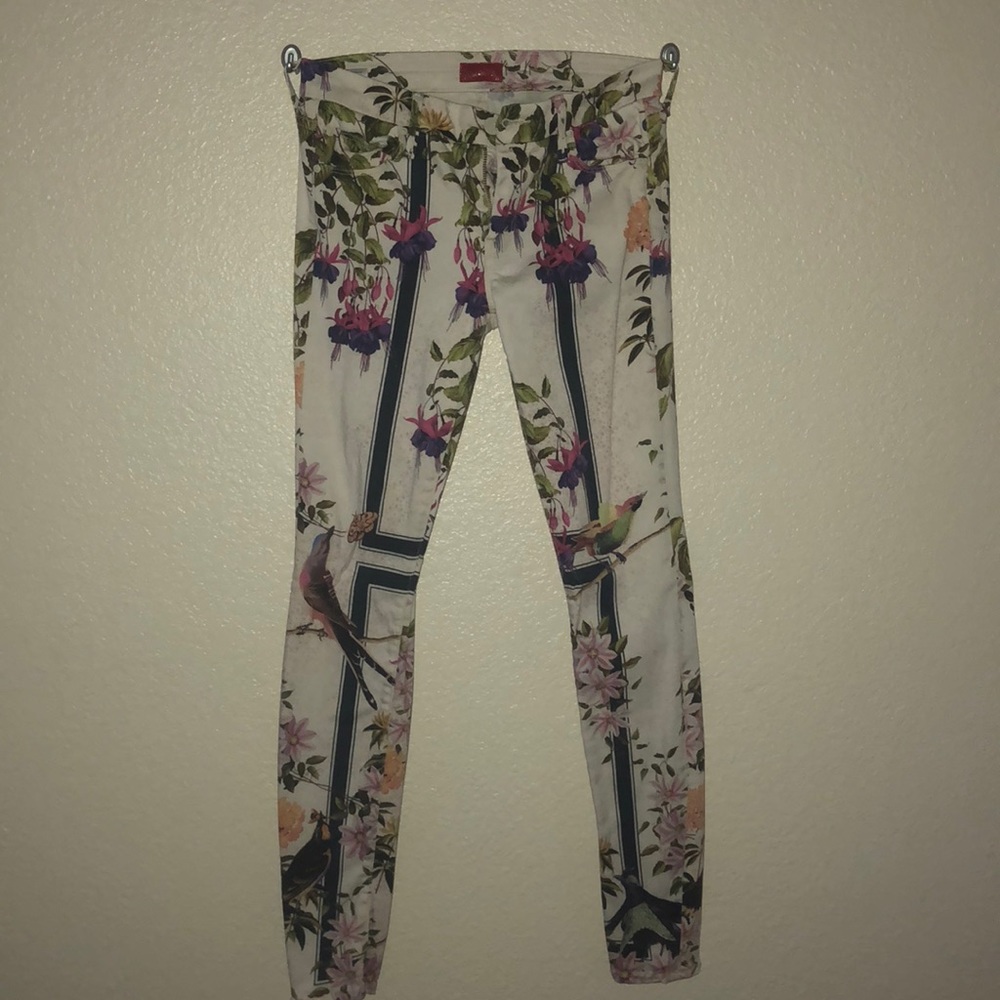 patterned mother jeans
